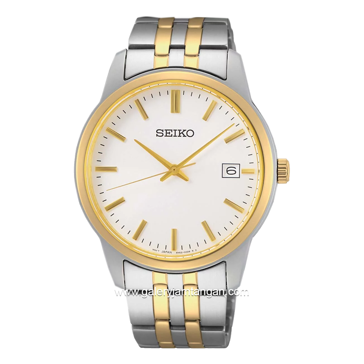 SEIKO SUR402P1 Silver Gold Dial White Stainless Steel