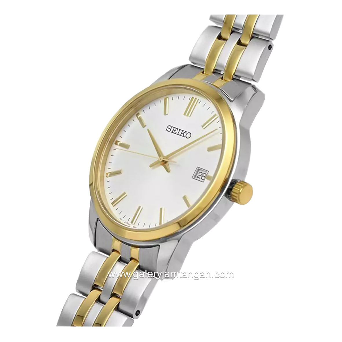 SEIKO SUR402P1 Silver Gold Dial White Stainless Steel