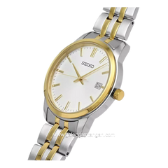 SEIKO SUR402P1 Silver Gold Dial White Stainless Steel