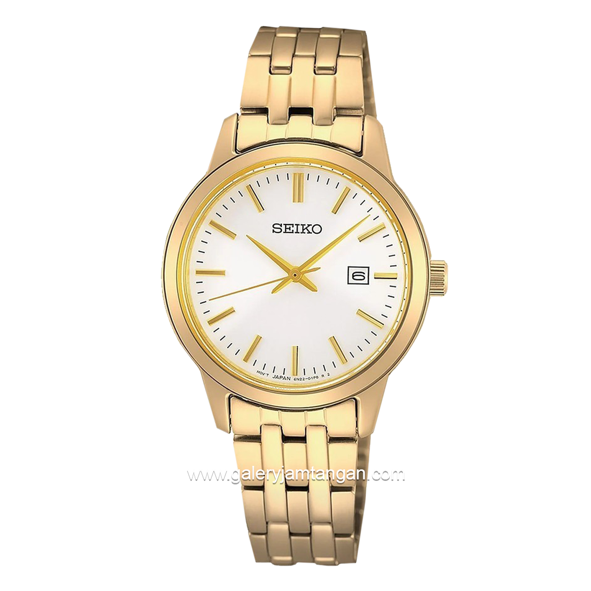 SEIKO SUR412P1 Gold Dial White Stainless Steel