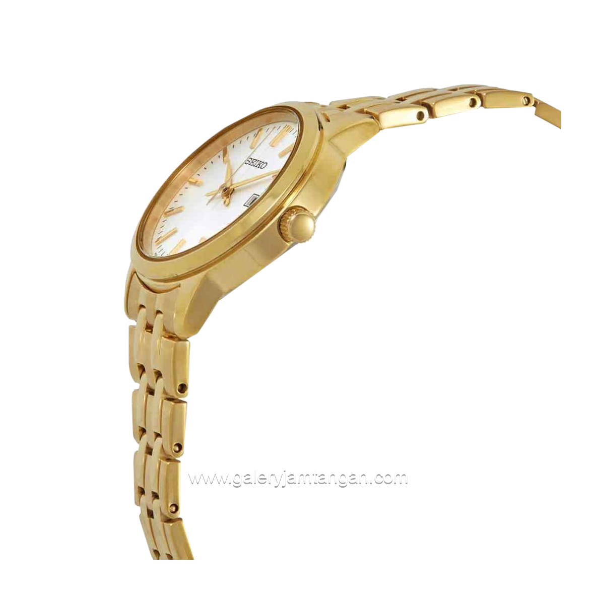 SEIKO SUR412P1 Gold Dial White Stainless Steel