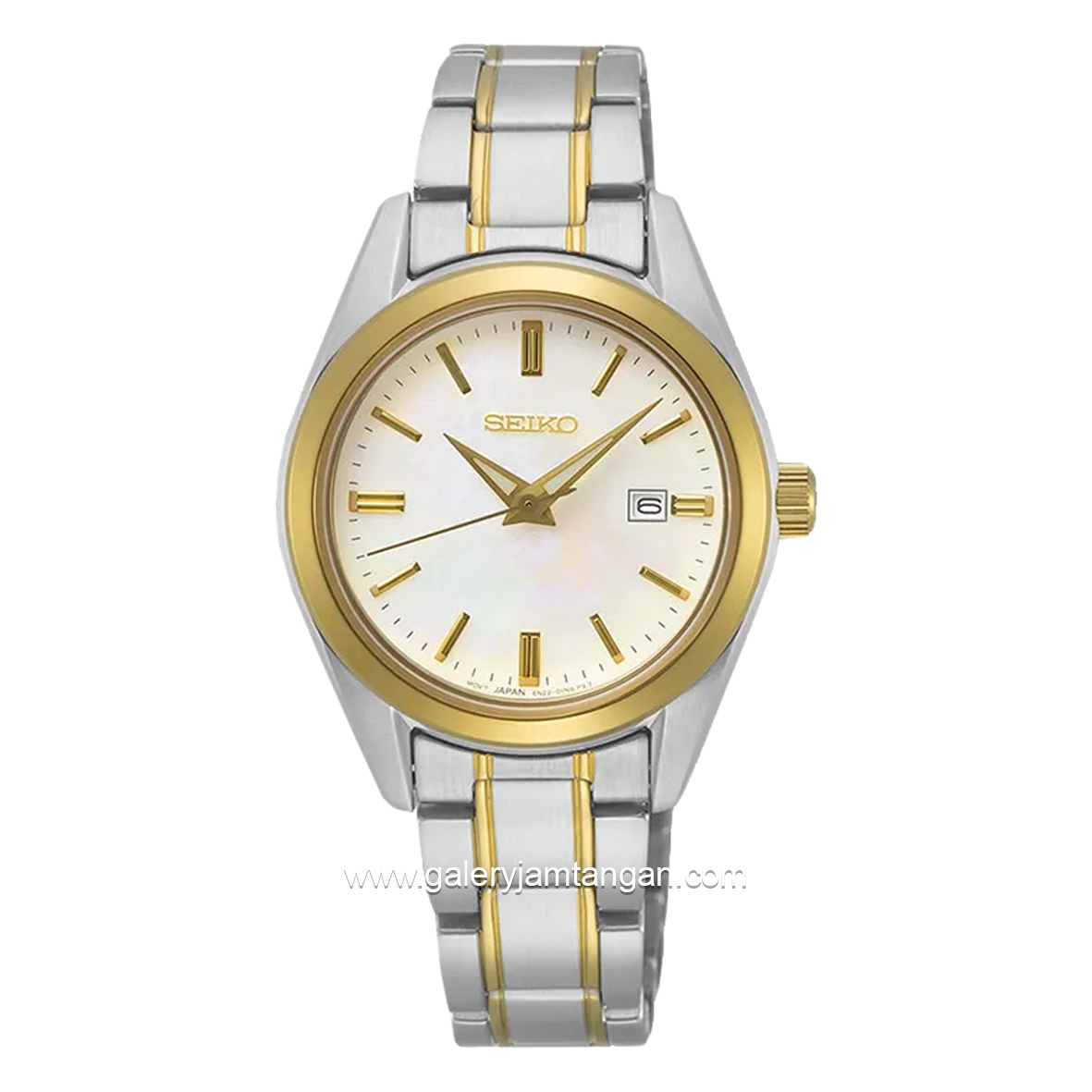 SEIKO CLASSIC SUR636P1 Ladies Mother Of Pearl Silver Gold Stainless Steel