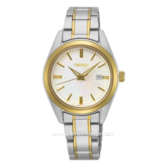 SEIKO CLASSIC SUR636P1 Ladies Mother Of Pearl Silver Gold Stainless Steel