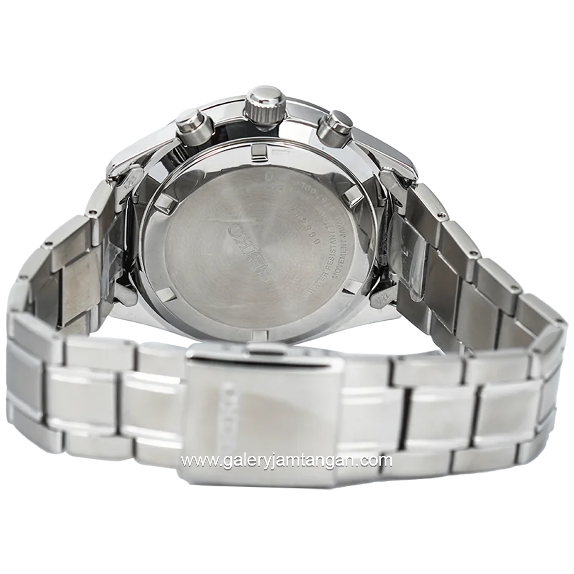 SEIKO Chronograph SSB379P1 Silver Dial Black Stainless Steel