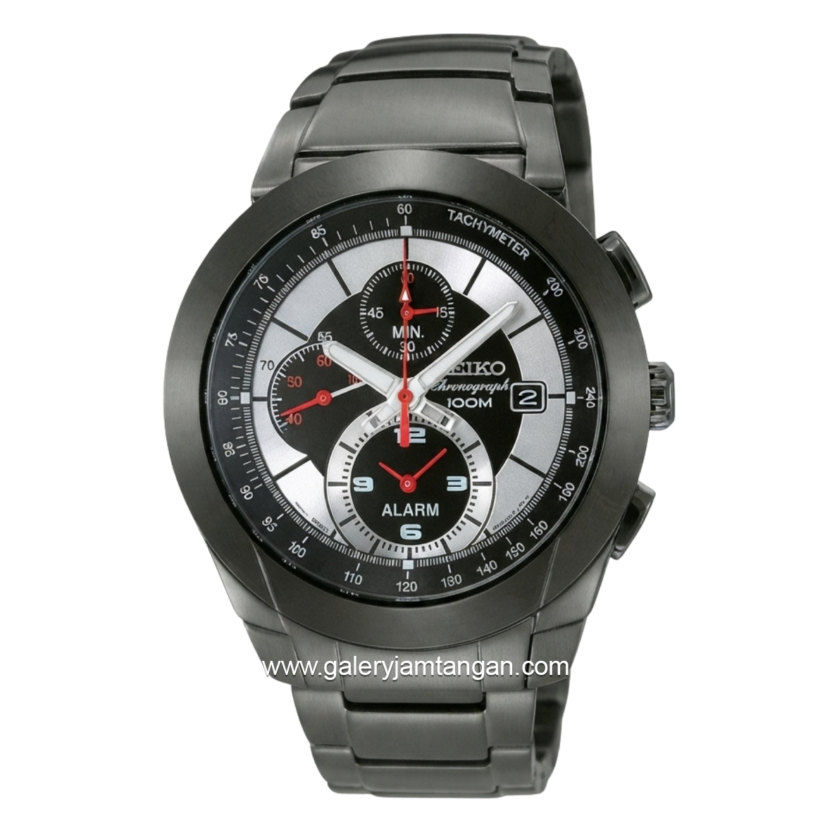 SEIKO SNAB35P1 Chronograph Black Stainless Steel Strap