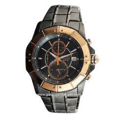 SEIKO LORD SNAD03J1 Chronograph Black Stainless Steel Strap
