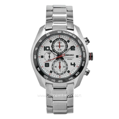 SEIKO SNDD33P1 Chronograph Silver Dial White Stainless Steel Strap