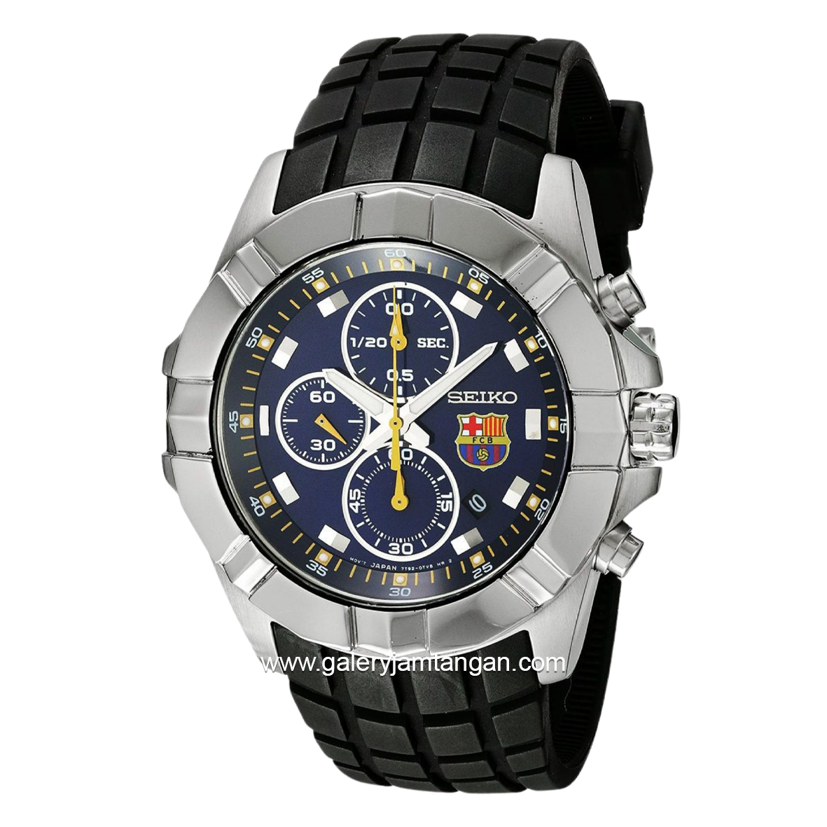 SEIKO LORD SNDD81P1 FC Barcelona Edition Black Rubber Strap
