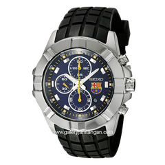 SEIKO LORD SNDD81P1 FC Barcelona Edition Black Rubber Strap