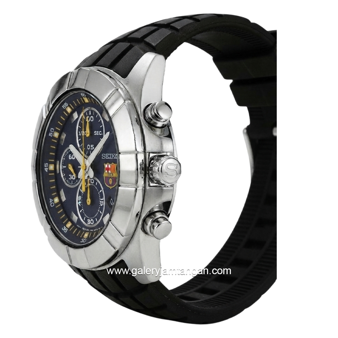 SEIKO LORD SNDD81P1 FC Barcelona Edition Black Rubber Strap
