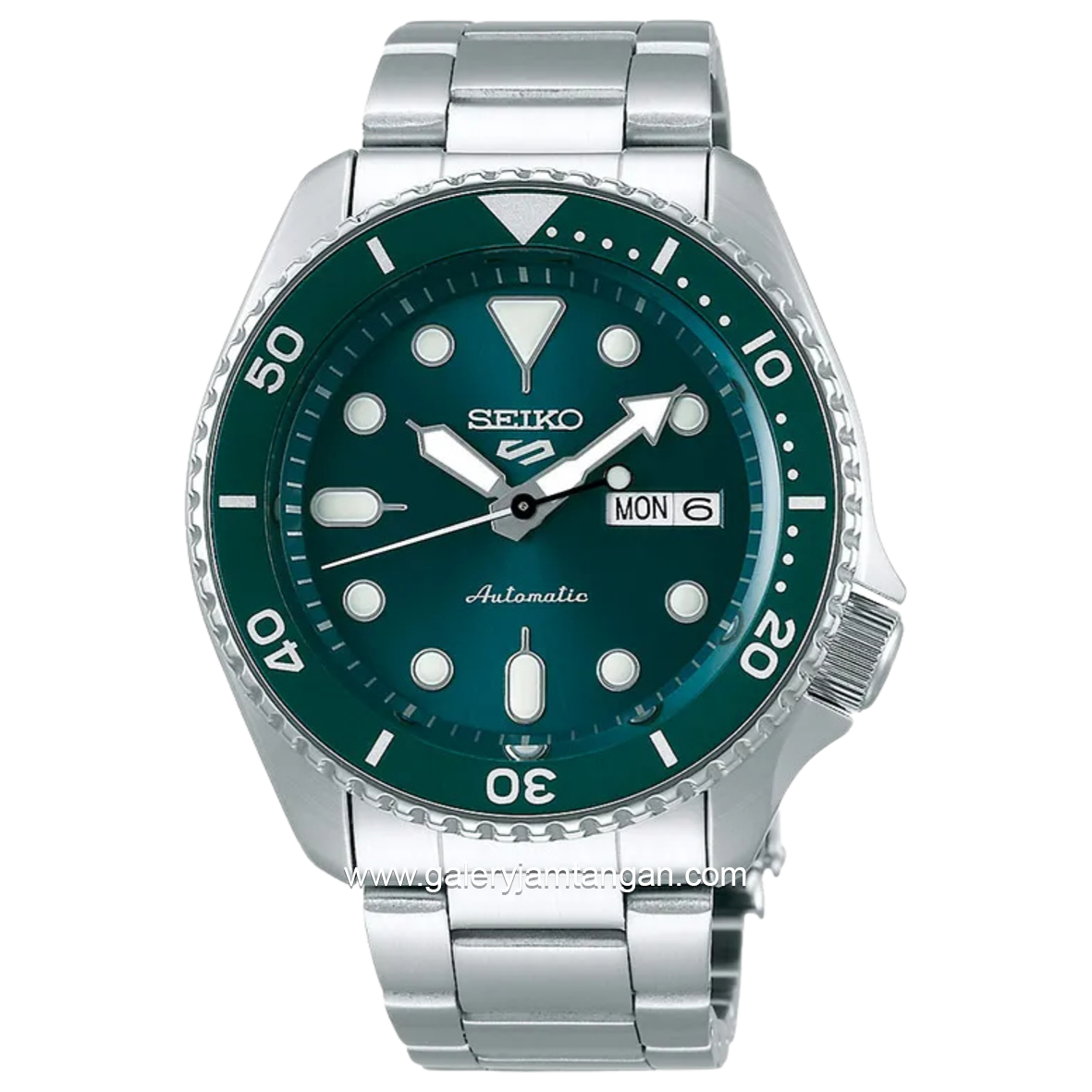 SEIKO 5 SPORTS SRPD61K1 Silver Dial Green Automatic Stainless Steel