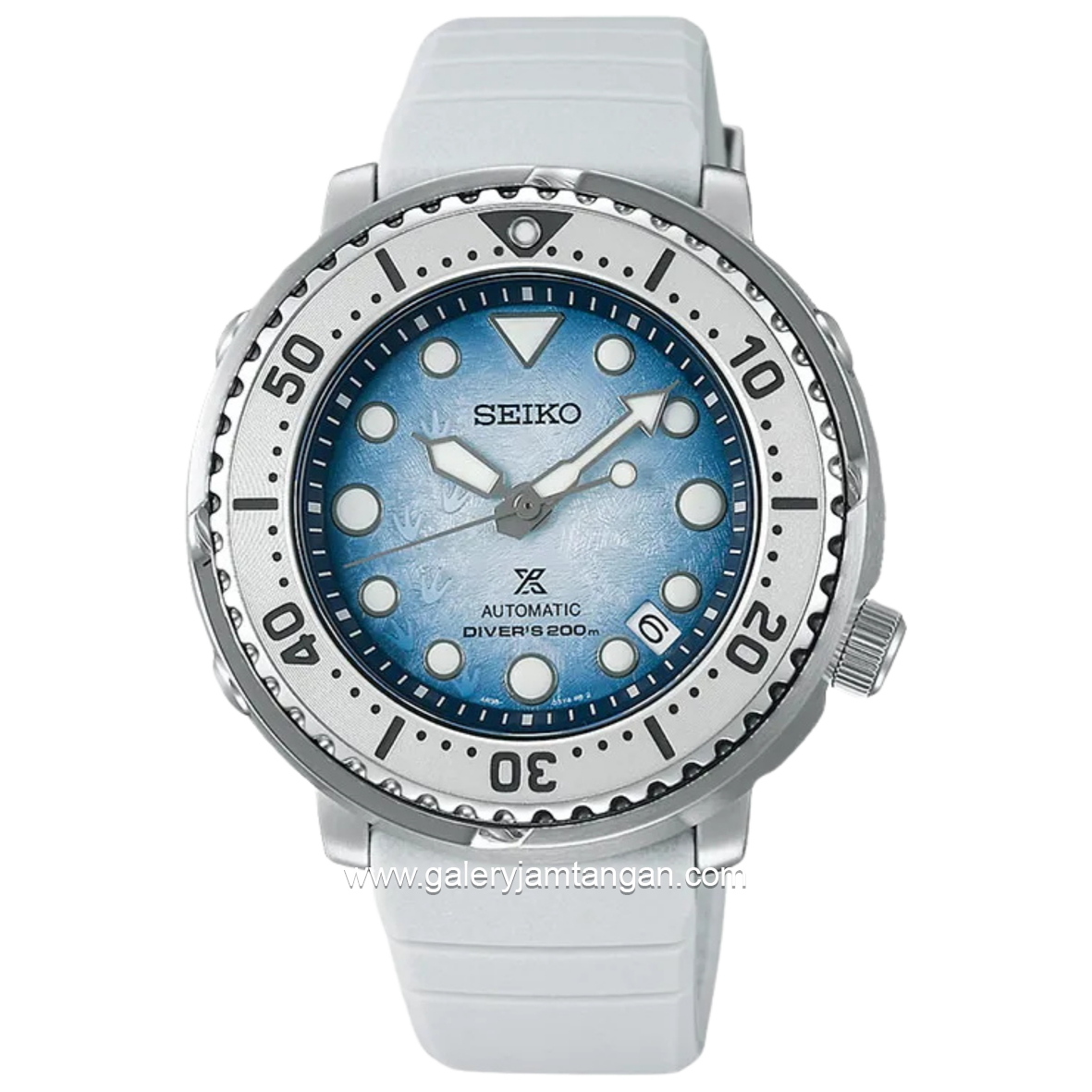 SEIKO PROSPEX SRPG59K1 Baby Tuna Automatic Divers 200M White Rubber Strap