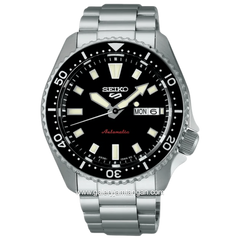 SEIKO 5 Sports SRPL85K1 SKX Series Automatic Redux in Kuro Black Dial Stainless Steel Strap