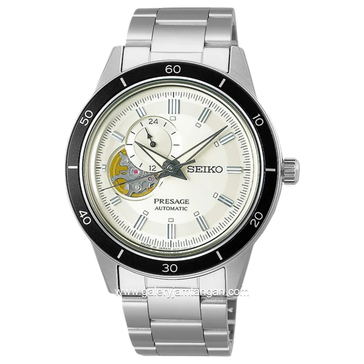 SEIKO PRESAGE SSA423J1 Automatic Silver Dial Cream Stainless Steel Strap