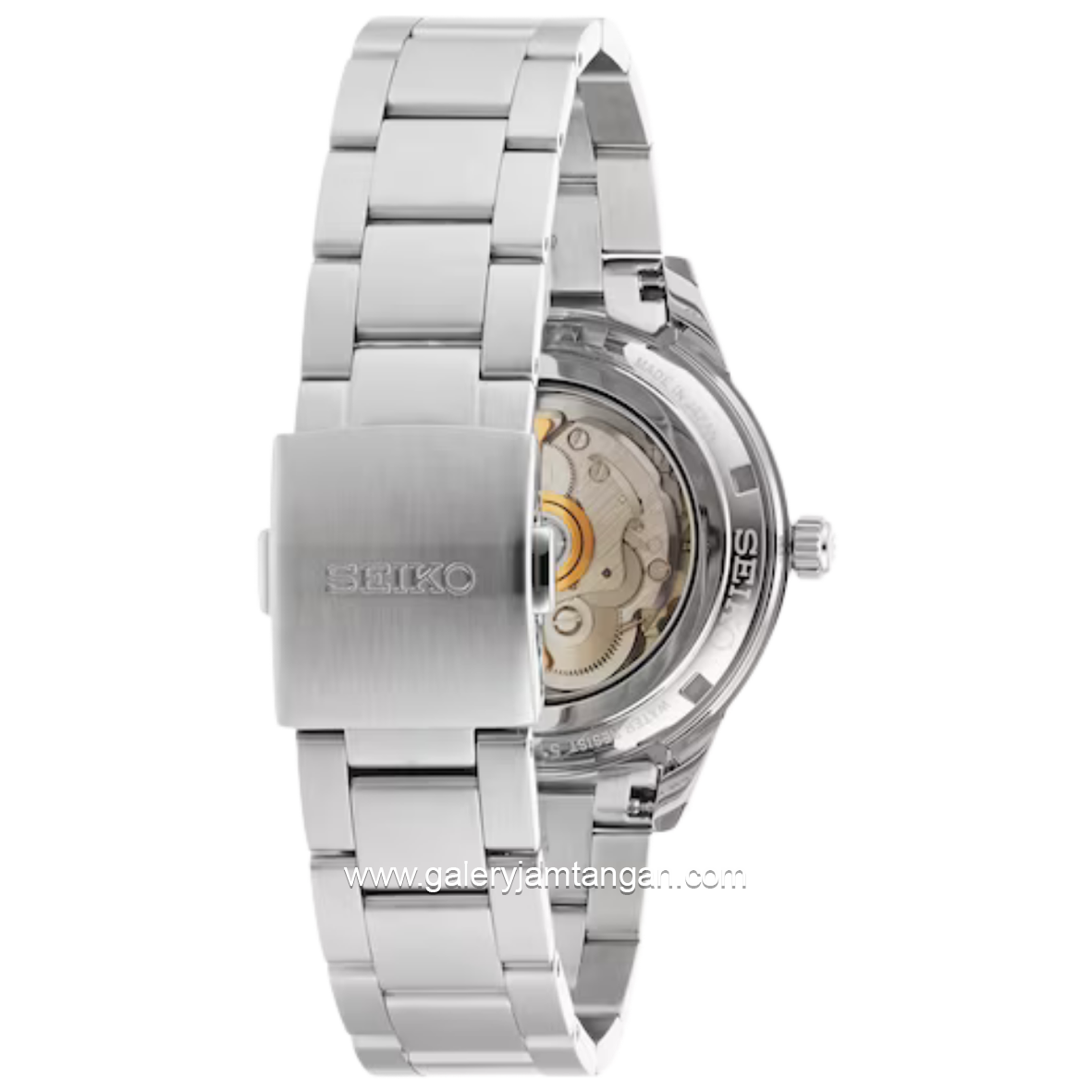 SEIKO SUR351P1 Ladies Orange Salmon Dial Stainless Steel Strap