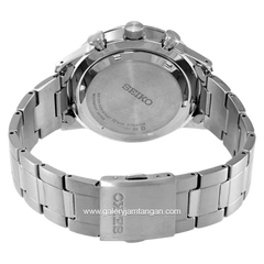 SEIKO Chronograph SSB387P1 Discover More Men Blue Dial Titanium Strap