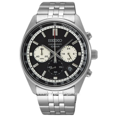 SEIKO SSB429P1 Chronograph Dial Black Stainless Steel Strap