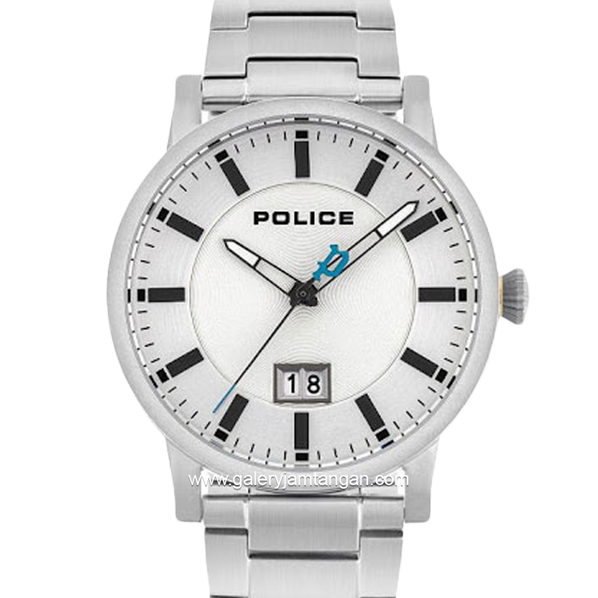 POLICE PL.15404JS/01M Silver Dial White Stainless Steel