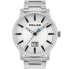 POLICE PL.15404JS/01M Silver Dial White Stainless Steel