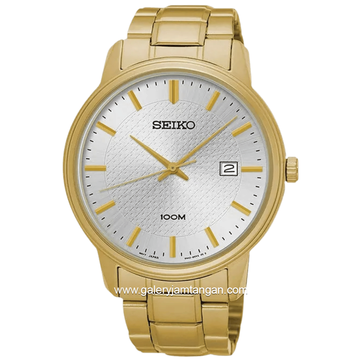 SEIKO SUR198P1 Silver Dial Gold Stainless Steel Strap