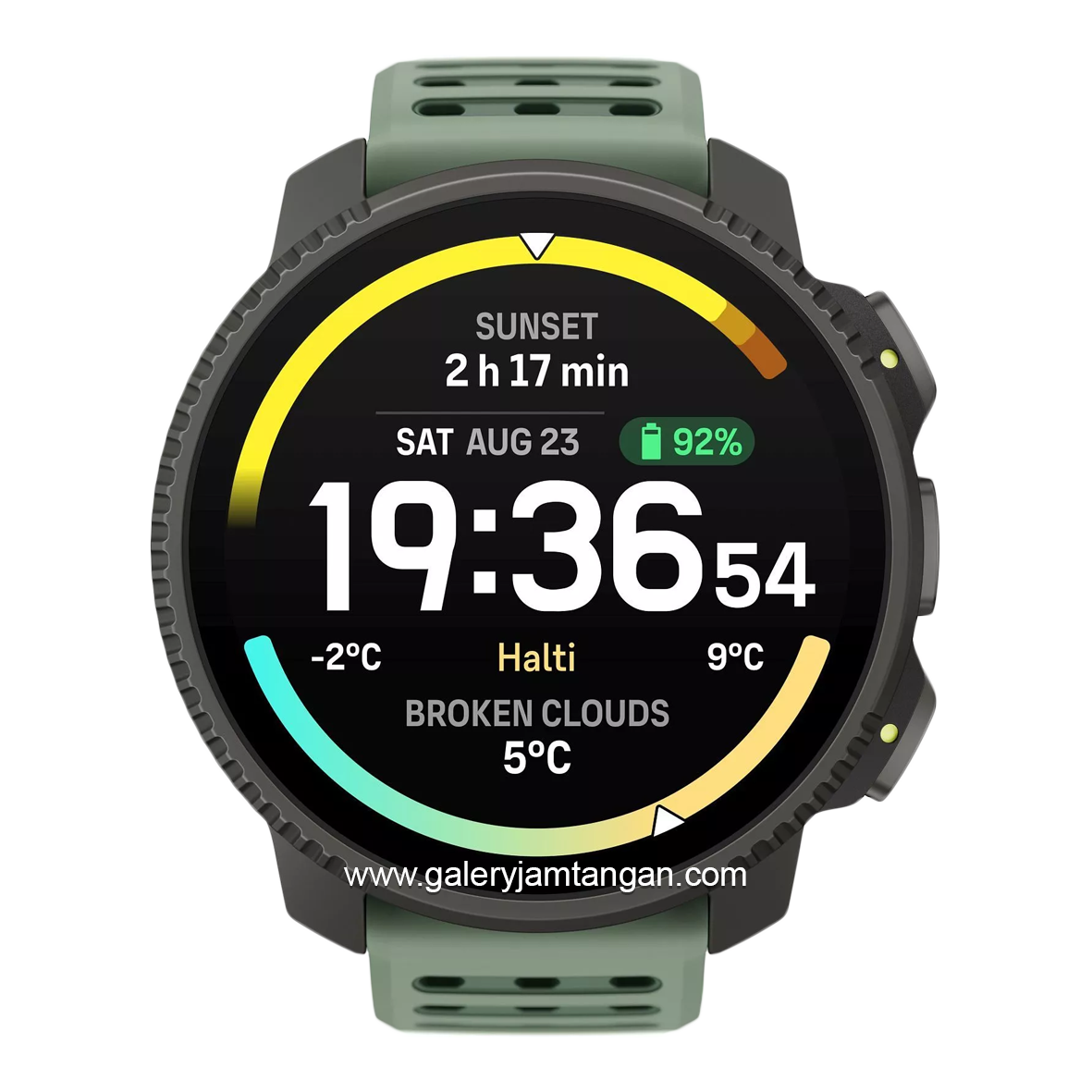 SUUNTO RACE 2 TITANIUM SAGE Silicone Strap