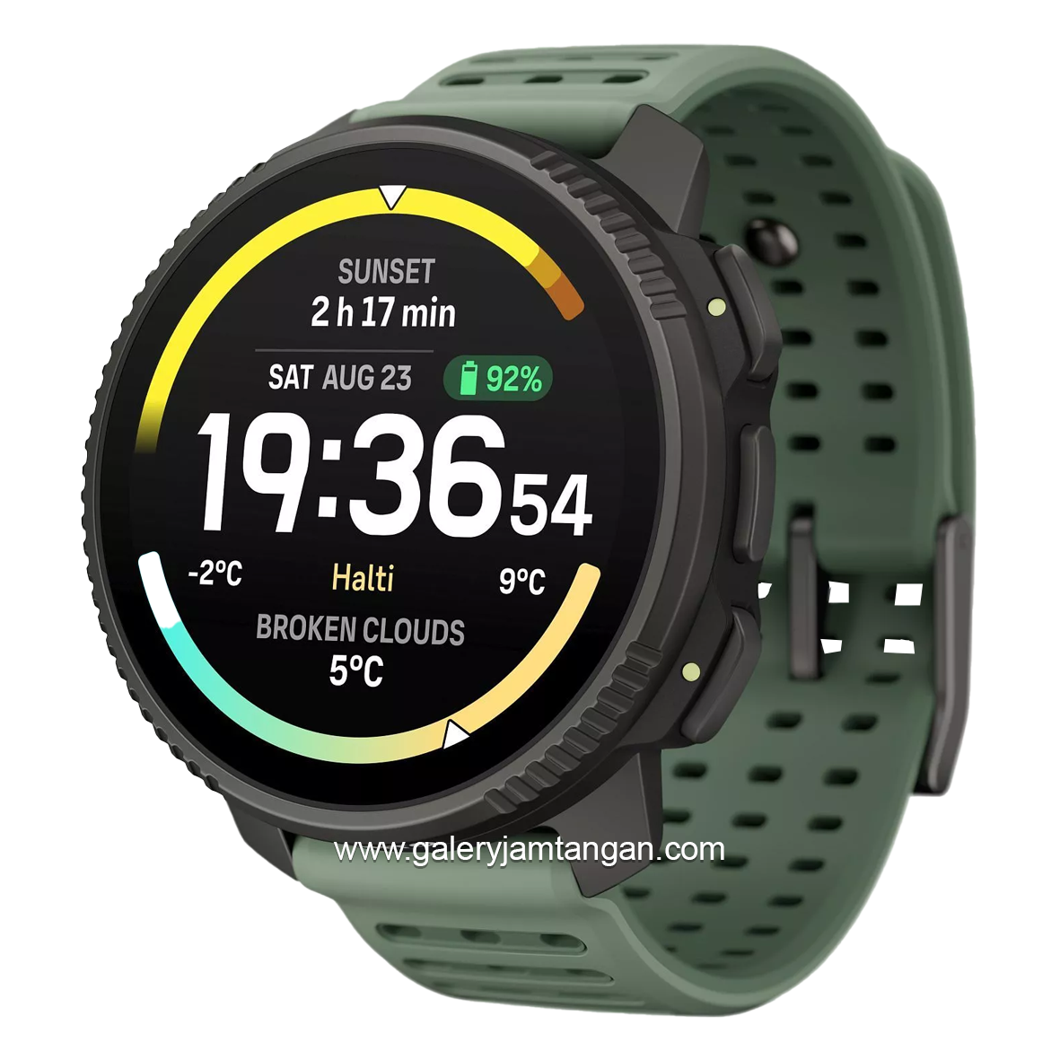 SUUNTO RACE 2 TITANIUM SAGE Silicone Strap