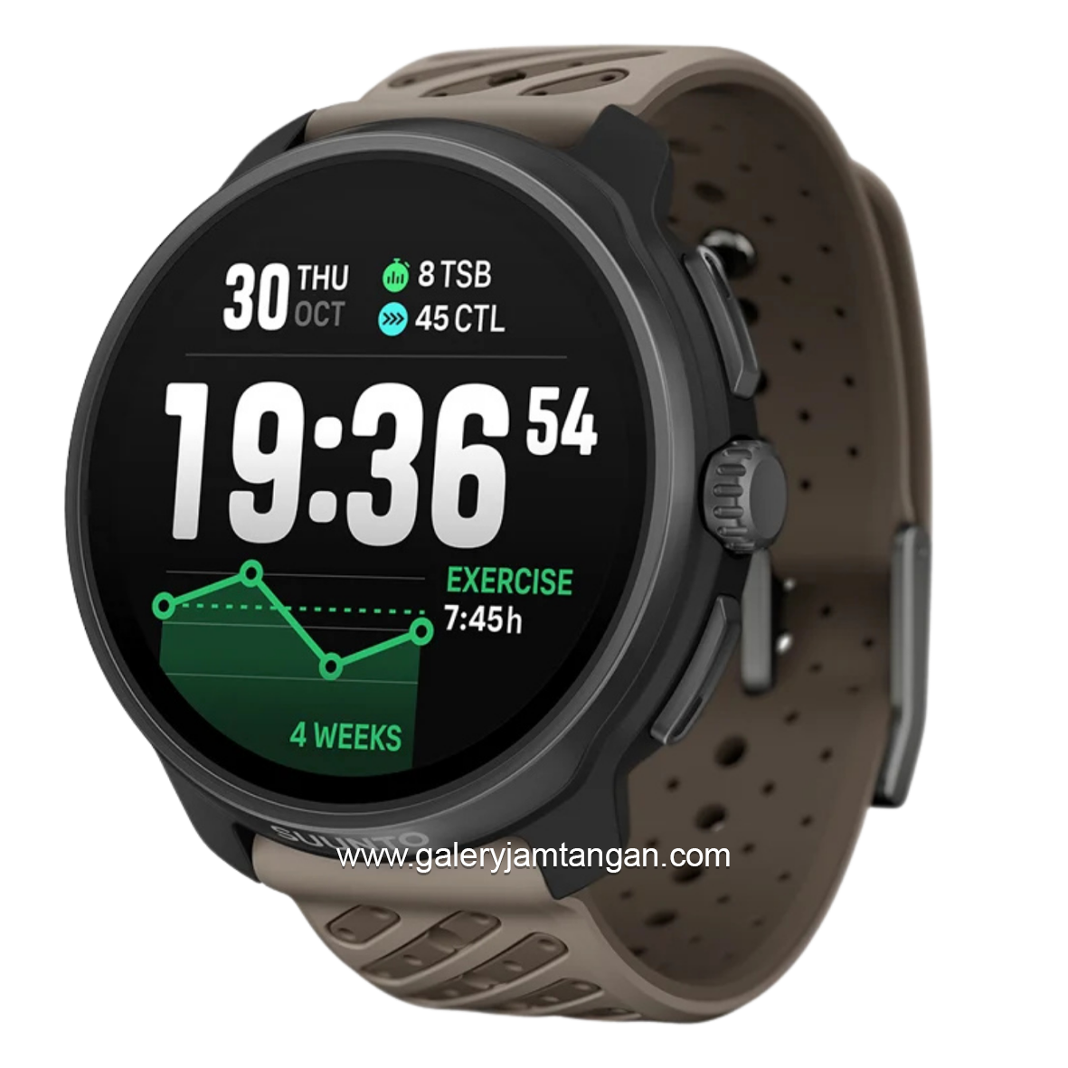 SUUNTO RACE 2 TITANIUM TRAIL Gray Silicone Strap