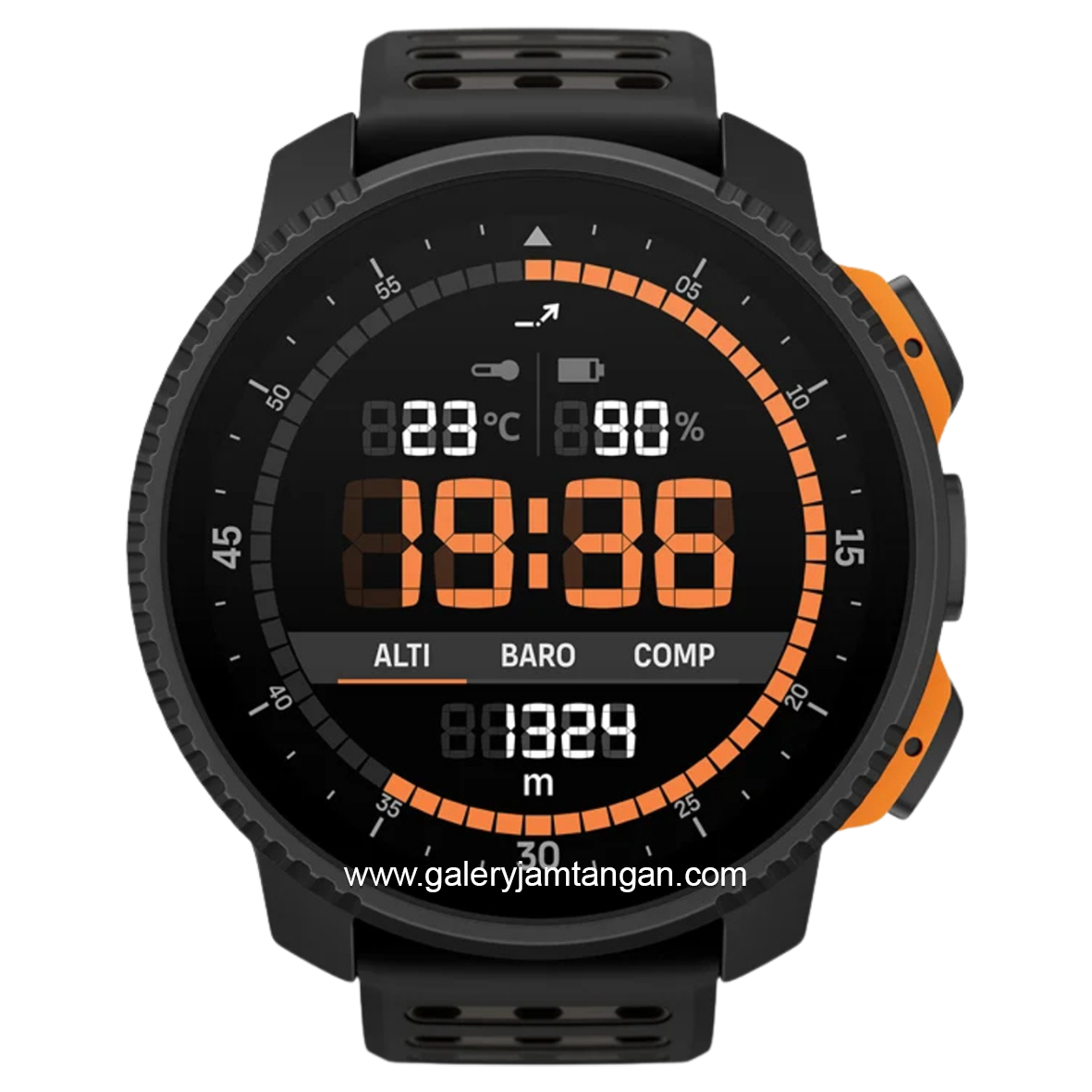 Suunto Vertical 2 Titanium 90th Anniversary Limited Edition Black Silicone Strap