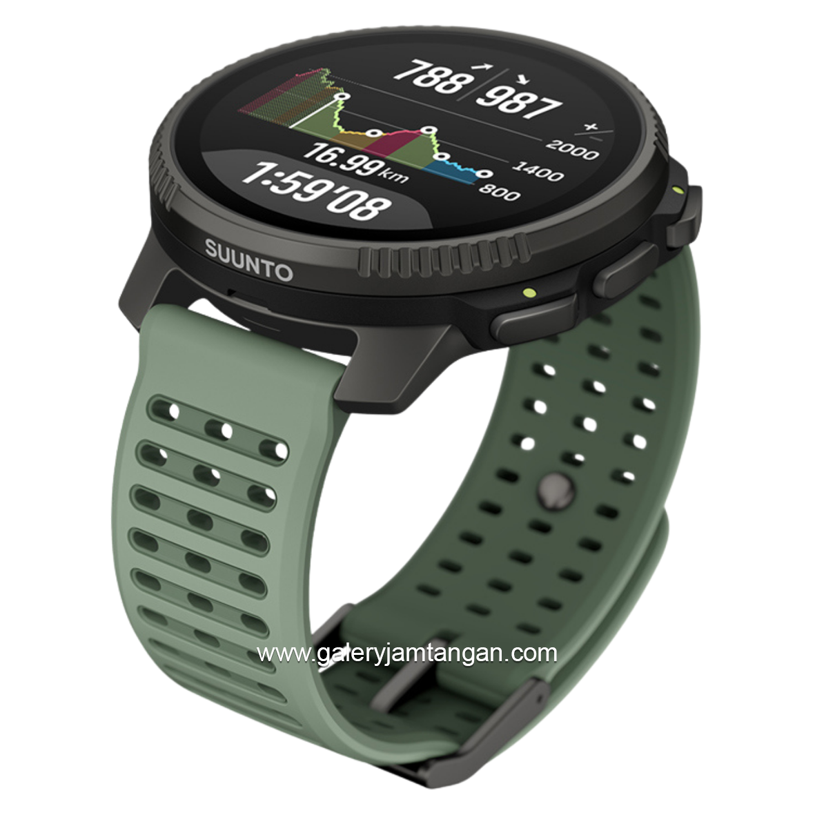 Suunto  Vertical 2 Titanium Sage Silicone Strap