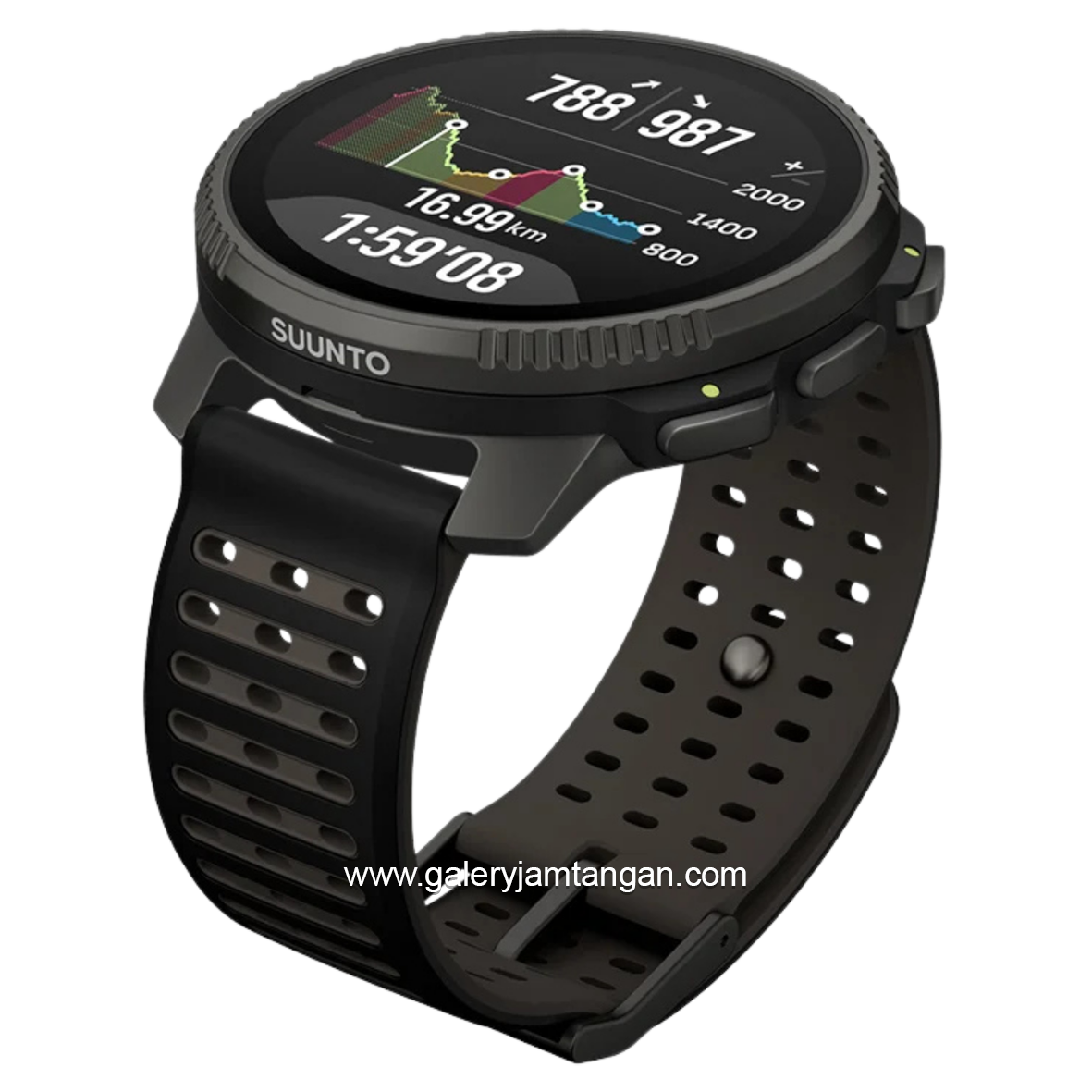 Suunto Vertical 2 Titanium Black Silicone Strap