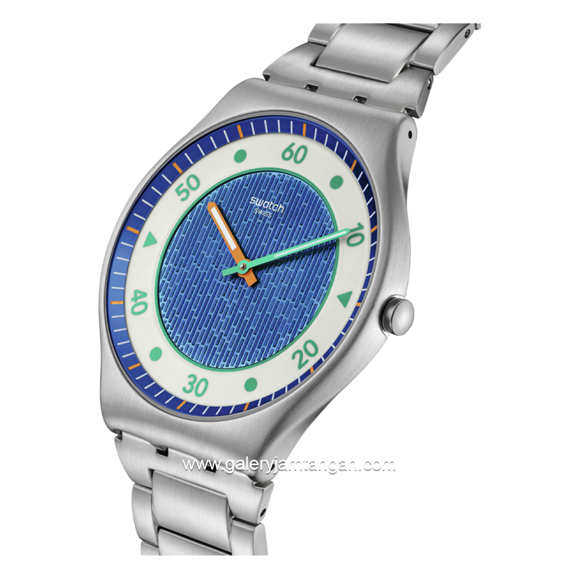 SWATCH SS07S143G Silver Dial Blue Stainless Steel