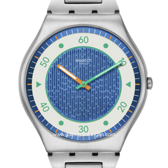 SWATCH SS07S143G Silver Dial Blue Stainless Steel