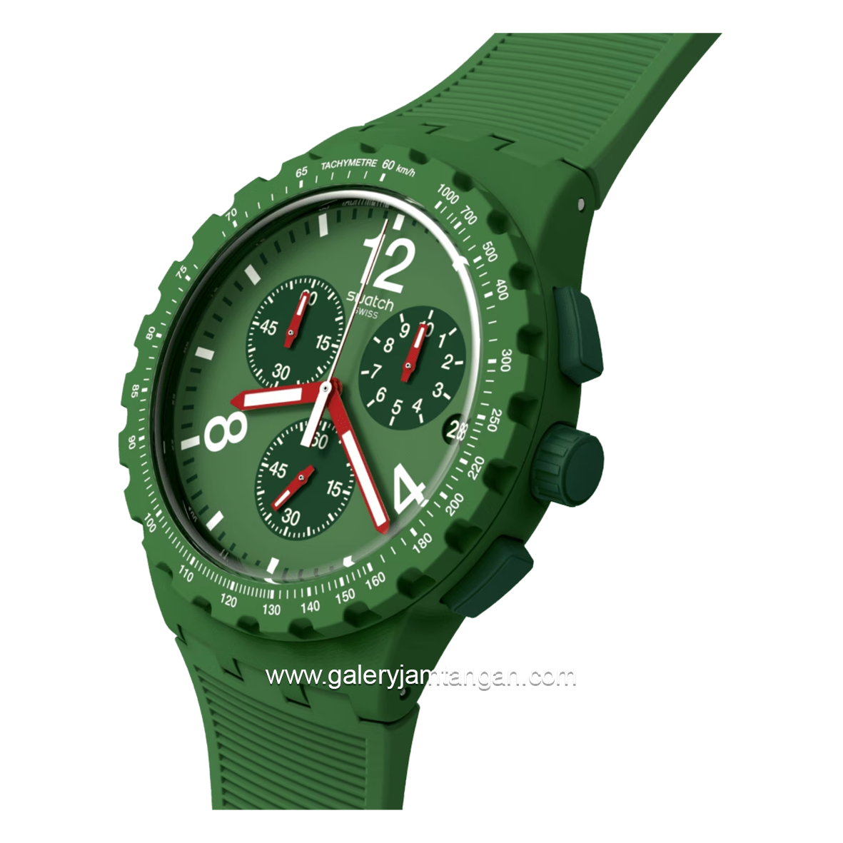 SWATCH SUSG407 Multifunction Green SIlicone Strap