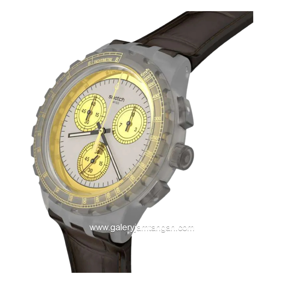 SWATCH SUSM100 Brown Leather Strap