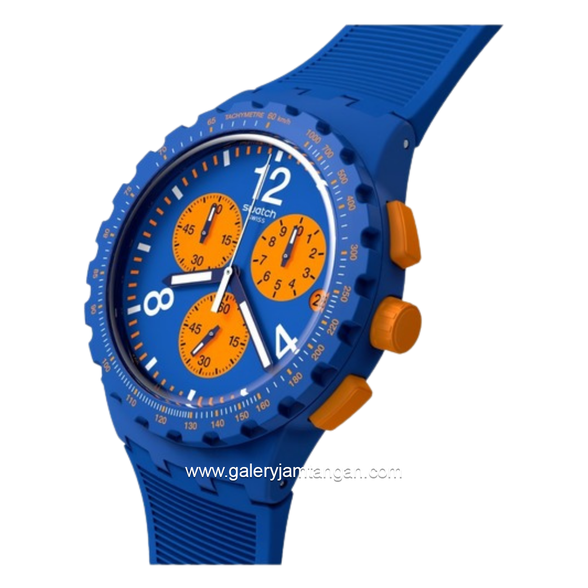 SWATCH SUSN419 Blue Orange Silicone Strap