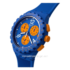 SWATCH SUSN419 Blue Orange Silicone Strap