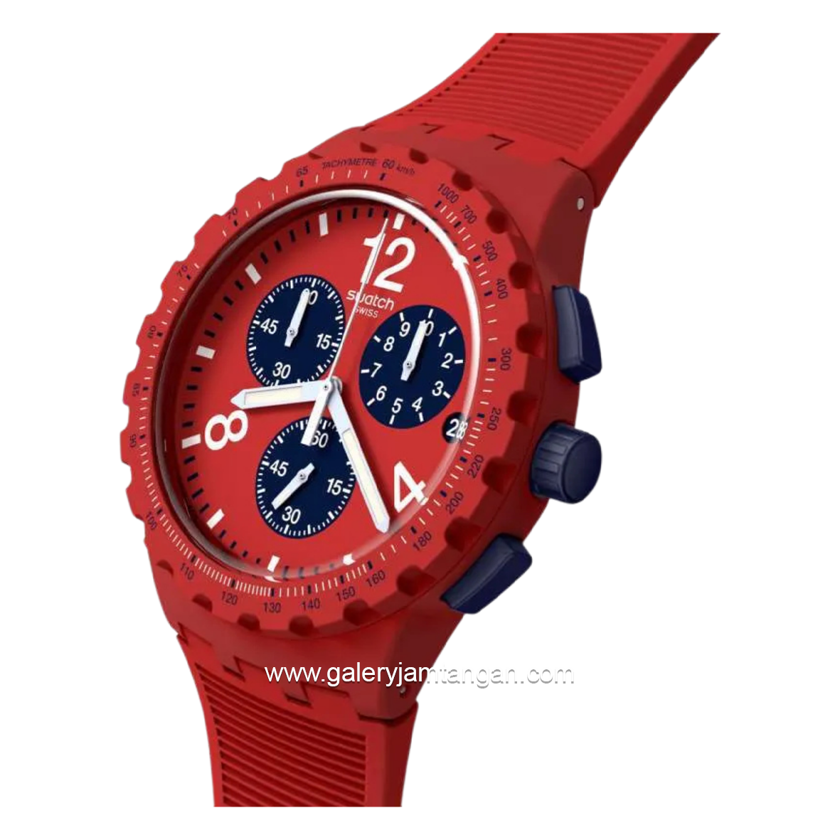 SWATCH SUSR407 Red Multifunction Silicone Strap