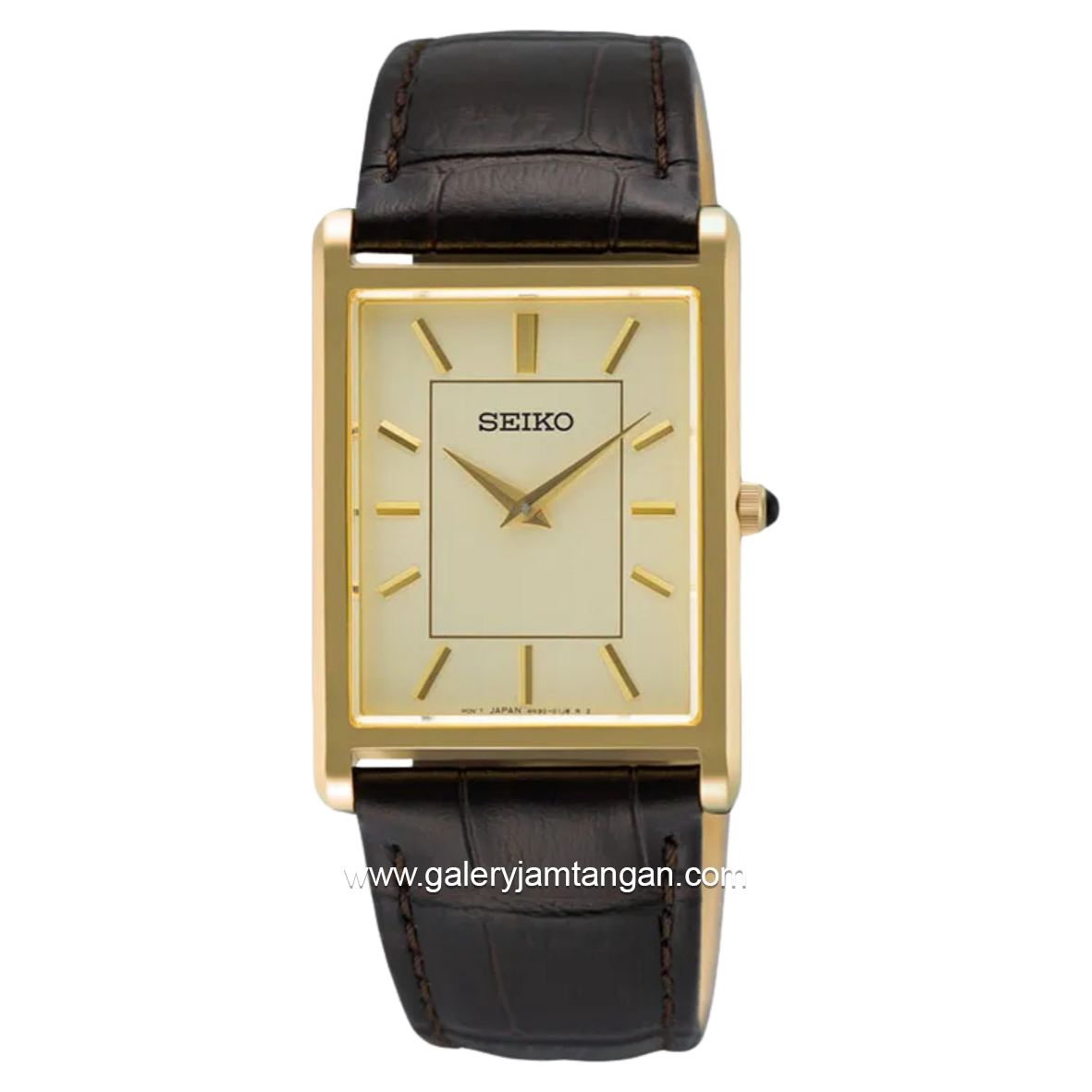 Seiko Classic SWR106P1 Tank Brown Leather Strap
