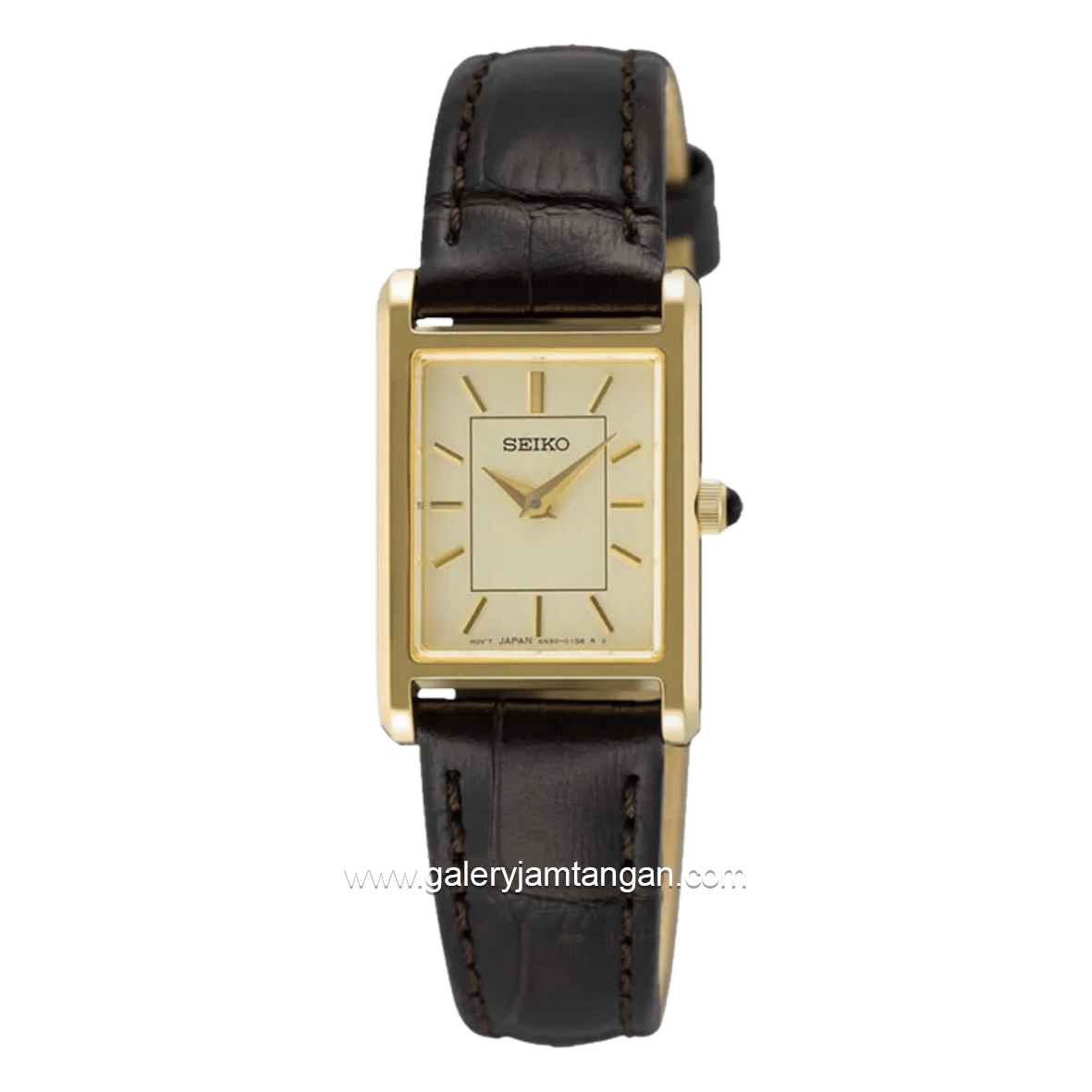 SEIKO CLASIC TANK SWR110P1 Ledies Brown Leather Strap