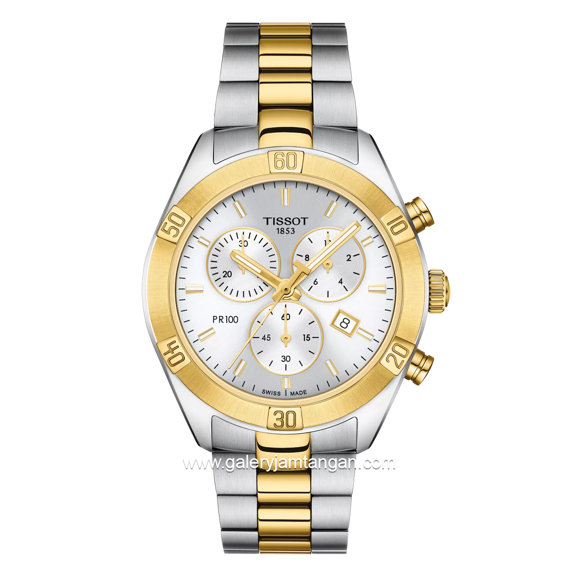 TISSOT T101.917.22.031.00 Silver Gold Dial White Stainless Steel