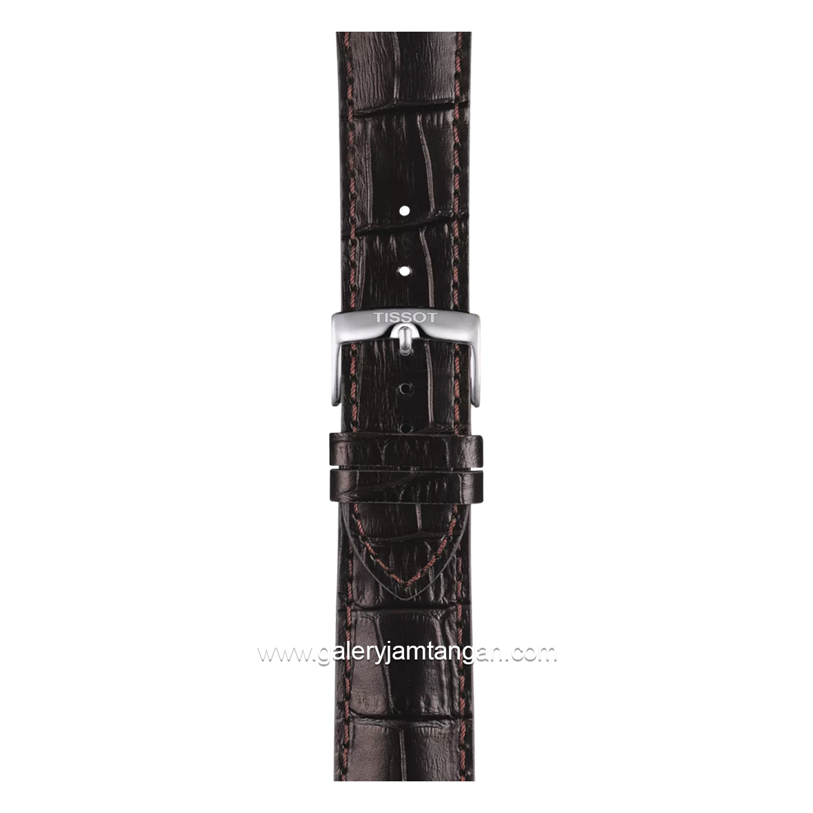 TISSOT CHRONO T116.617.16.047.00 Brown Silver Dial Blue Leather Strap