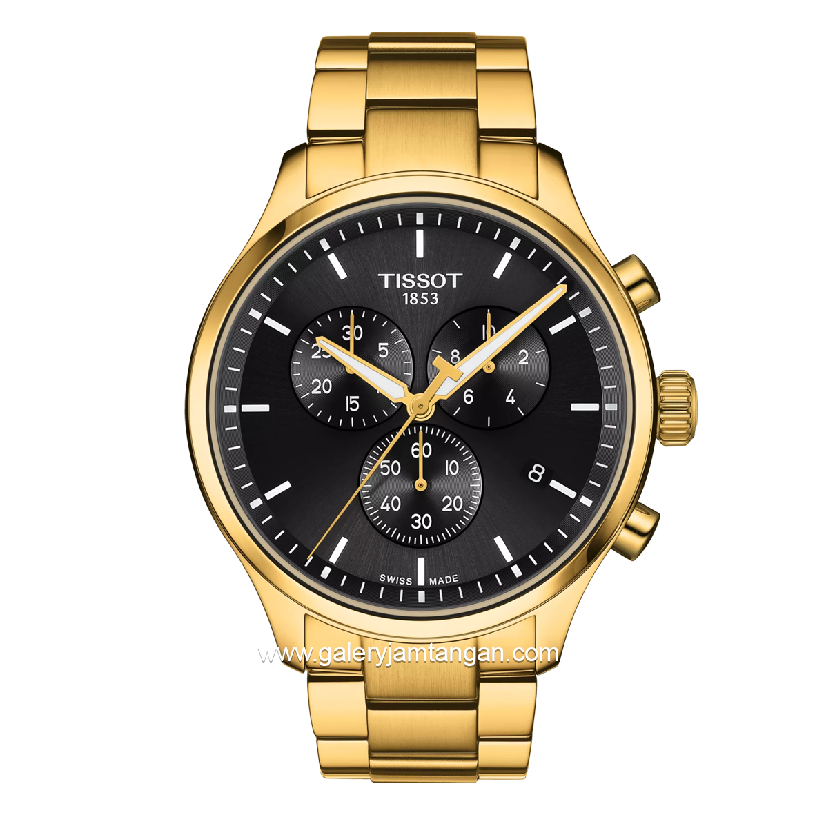 TISSOT CHRONO T116.617.33.051.00 Gold Dial Black Stainless Steel