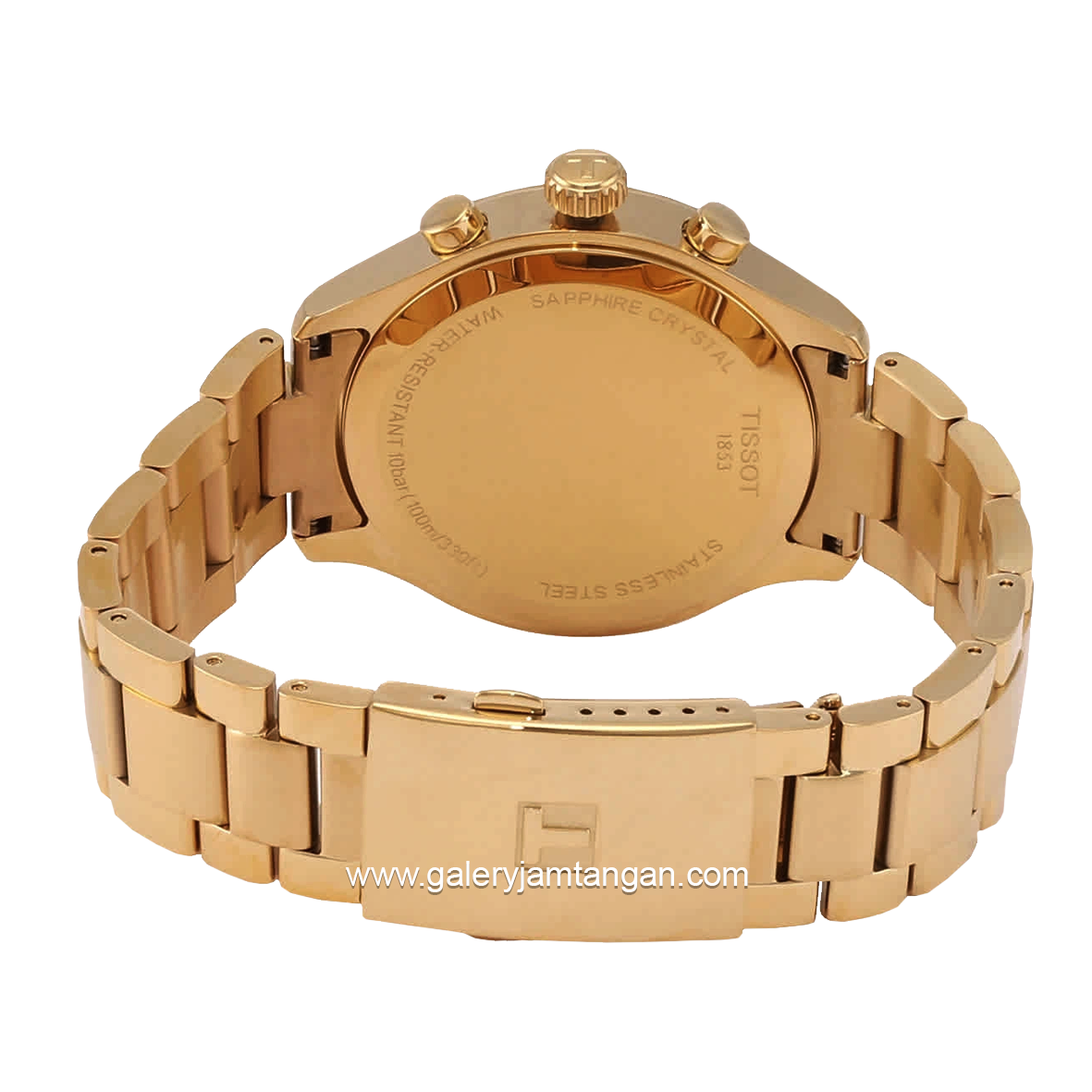 TISSOT CHRONO T116.617.33.051.00 Gold Dial Black Stainless Steel