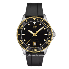 TISSOT SEASTAR T120.410.27.051.00 Black Silver Rubber Strap