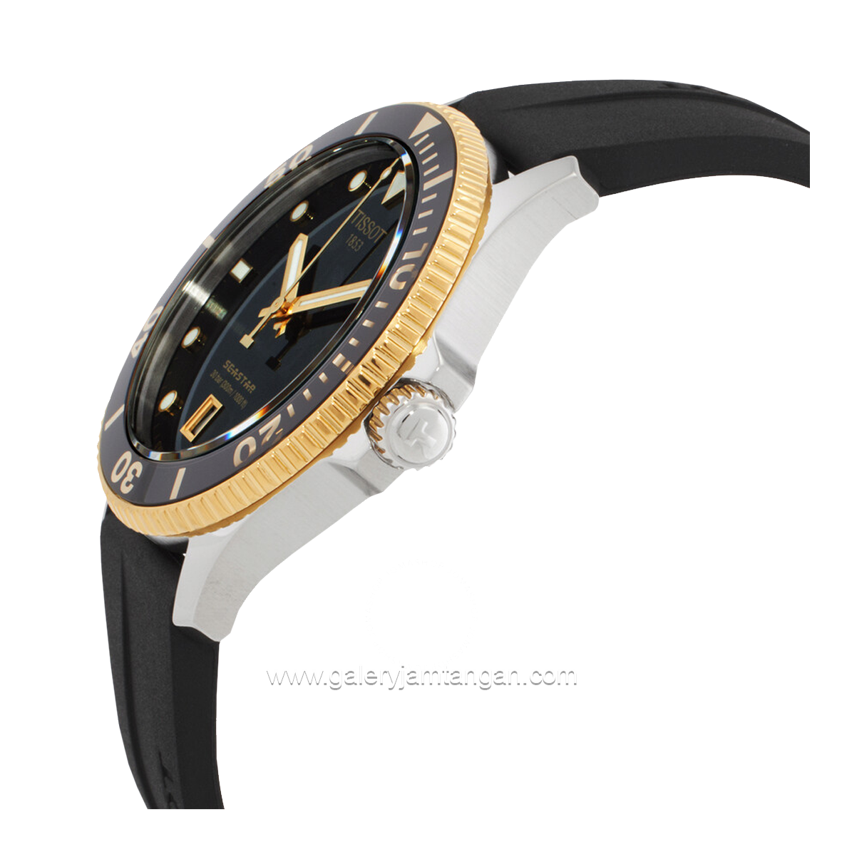 TISSOT SEASTAR T120.410.27.051.00 Black Silver Rubber Strap