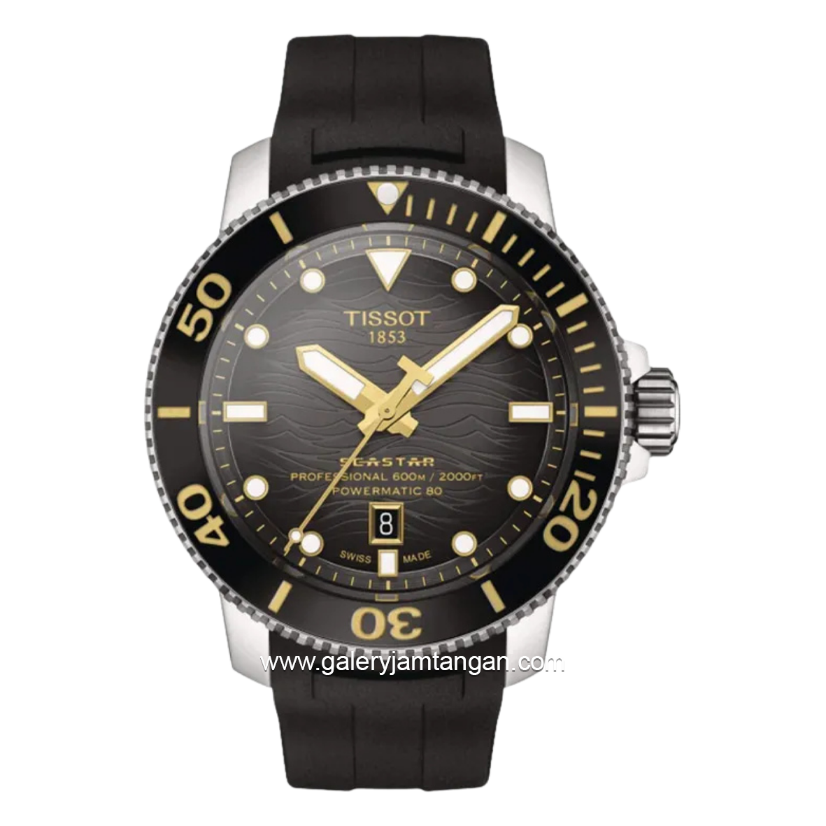 Tissot Seastar Powermatic T120.607.17.441.01 Black Rubber Strap Swiss Made