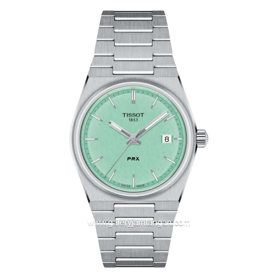 Tissot PRX T137.210.11.091.00 Silver Dial Light Green Swiss Made