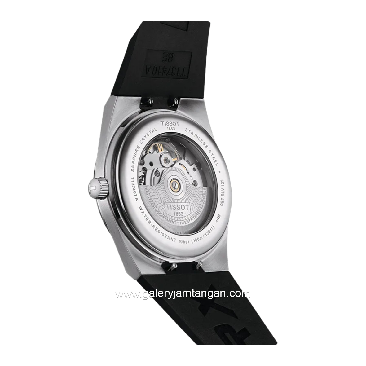 Tissot PRX Powermatic T137.407.17.051.00 Black Rubber Strap Swiss Made