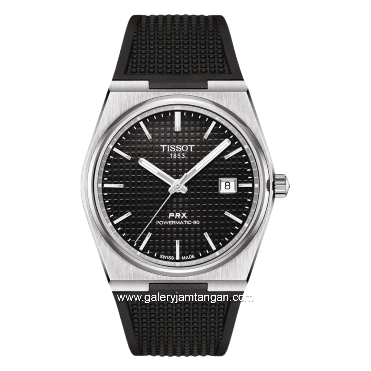 Tissot PRX Powermatic T137.407.17.051.00 Black Rubber Strap Swiss Made