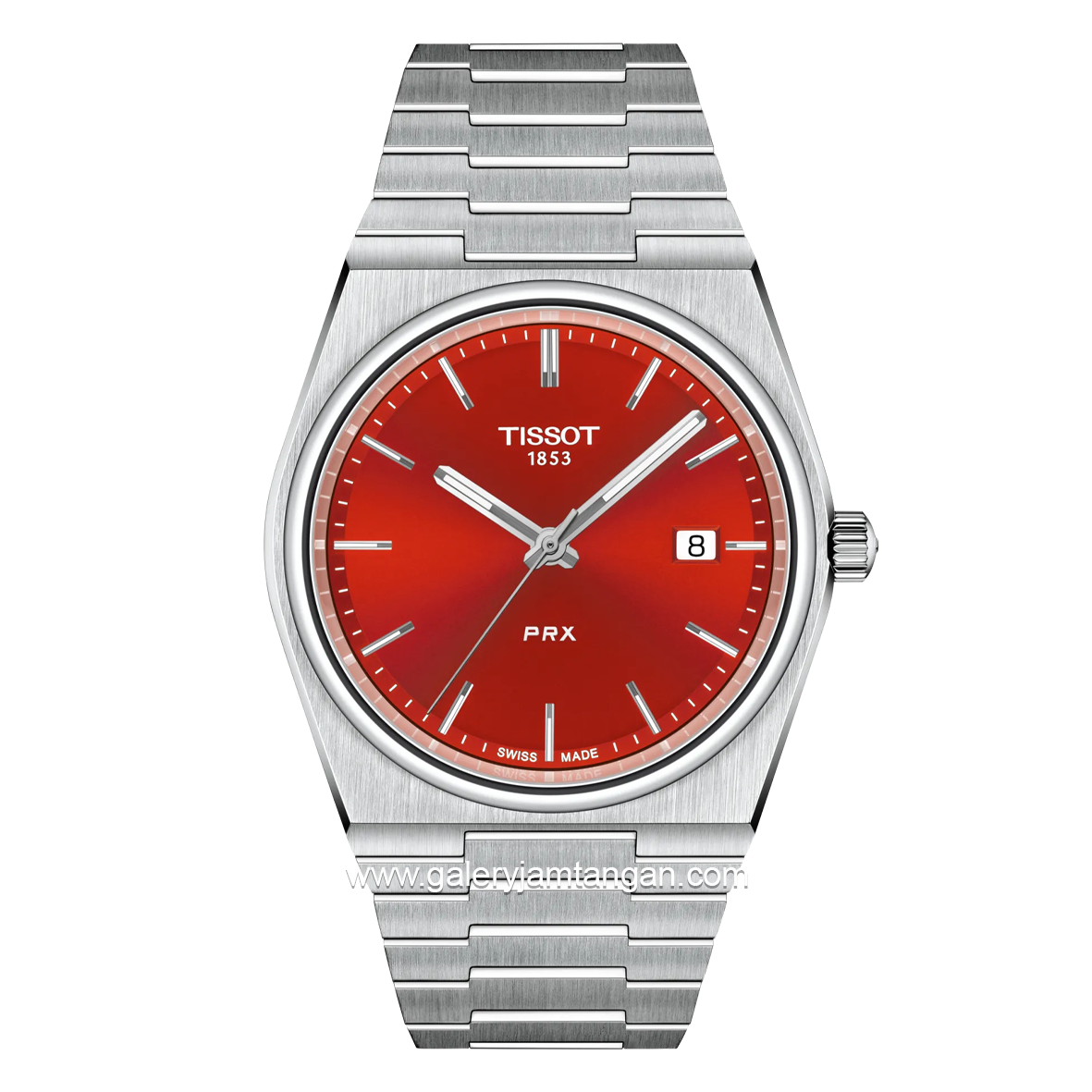 TISSOT T137.410.11.421.00 Silver Dial Red Stainless Steel